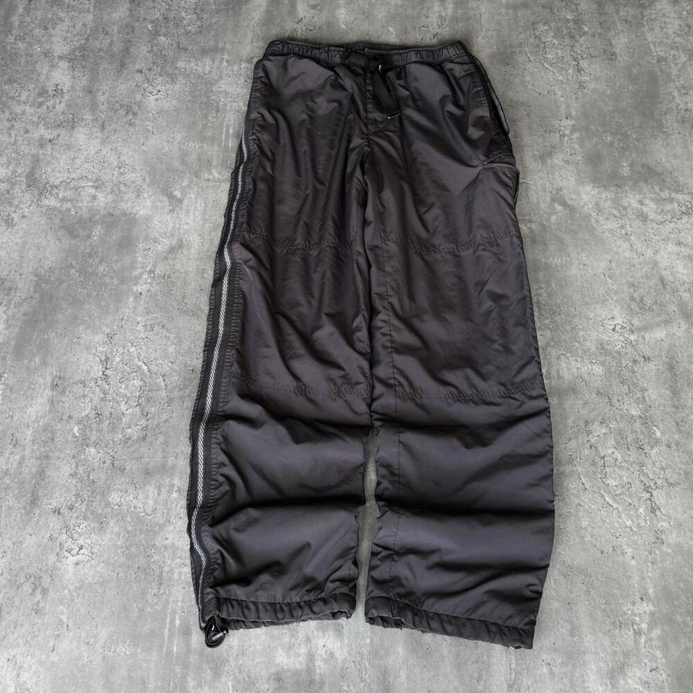 Vintage Y2K Baggy Faded Black Fleece Lined Tech Grunge Opium Trackpants